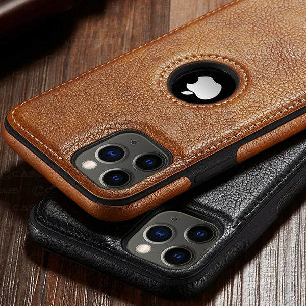 Elegant and Slim Leather Phone Case for iPhone